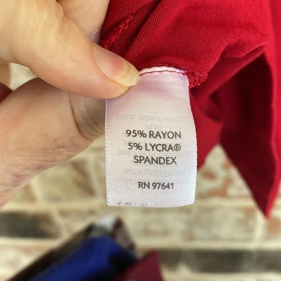 J.Jill Red Pull Over Long Sleeve Blouse - Picture 5 of 6